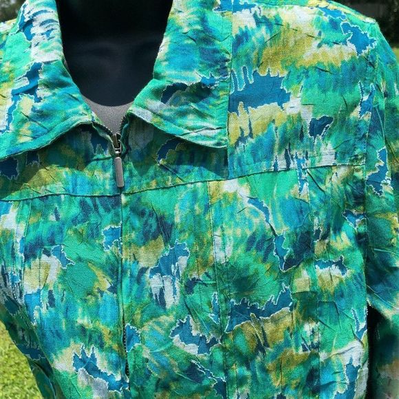 🌻 3/$25 Ruby Rd Multi Color Jacket Size Large - Picture 3 of 5